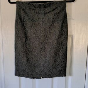 Ann Taylor Olive Green Pencil Skirt Knee-Length